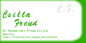 csilla freud business card